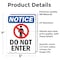Signmission Do Not Enter Sign, Vinyl Decal, 5in W x 7in L, 2PK OS-2PACK-NS-D-57-V-11219 - alternate 3